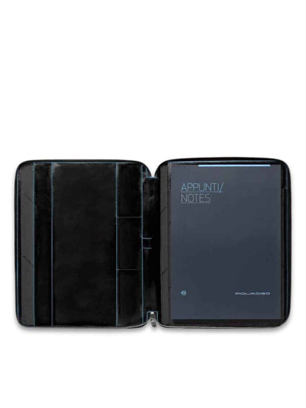 portablocco a4 blue square piquadro nero