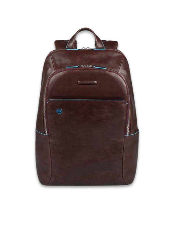 zaino piccolo porta computer 14" e ipad blue square piquadro mogano