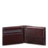 Portafoglio Compatto Uomo Piquadro in Pelle Mogano