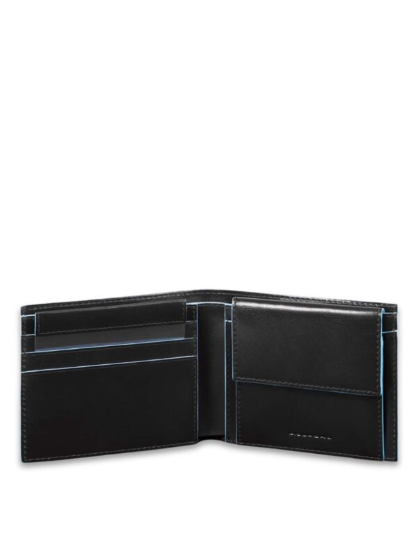 Portafoglio Compatto Uomo Piquadro in Pelle Nero