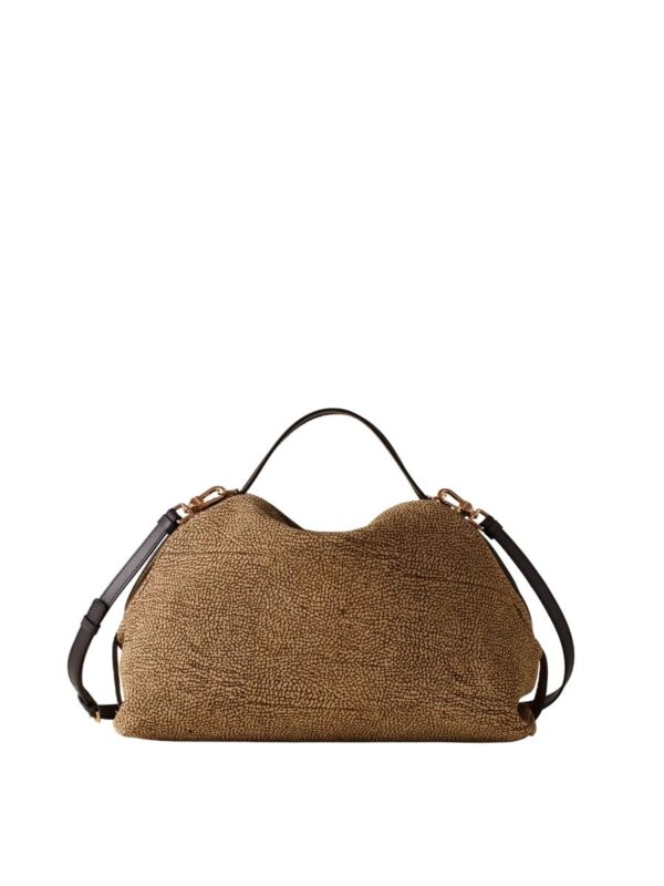 Borbonese Sexy – Borsa Medium in agnello smerigliato stampa Op