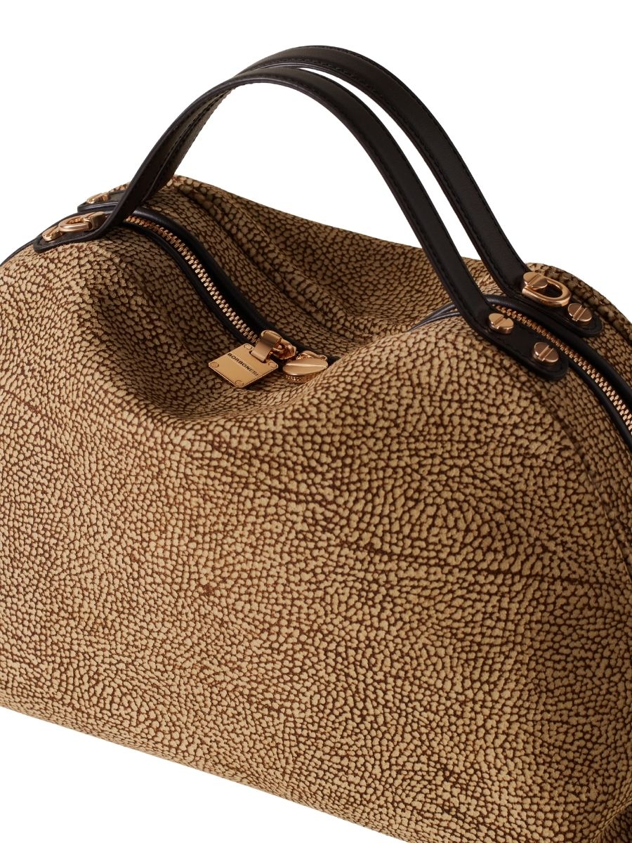 Borbonese Sexy – Borsa Medium in agnello smerigliato stampa Op - immagine 3