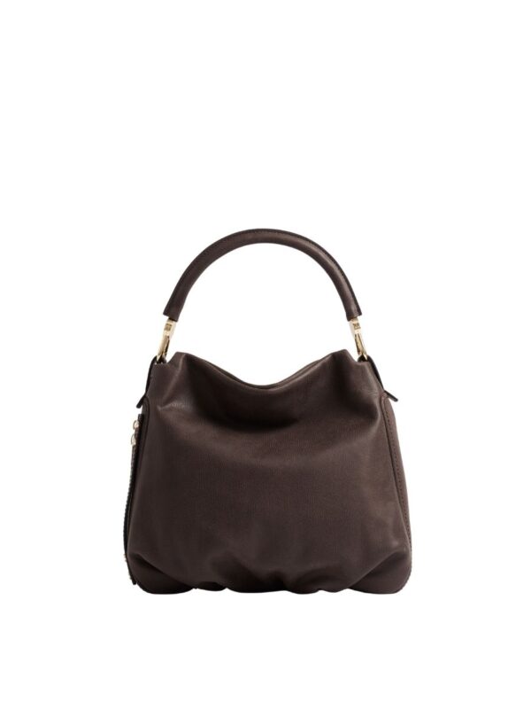 Borbonese Bice – Borsa hobo Small in vitello effetto nabuk