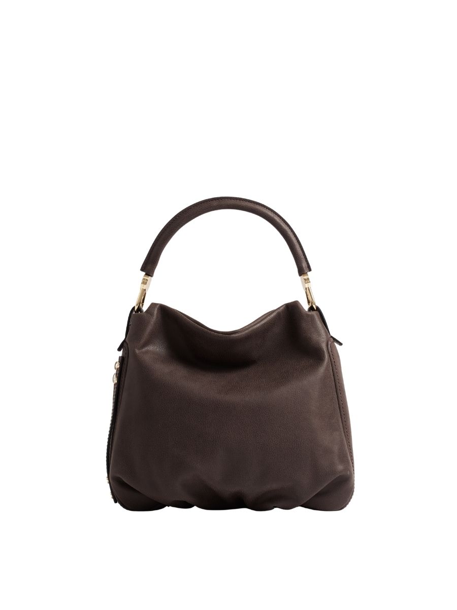 Borbonese Bice – Borsa hobo Small in vitello effetto nabuk