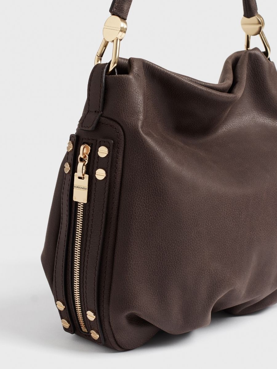Borbonese Bice – Borsa hobo Small in vitello effetto nabuk - immagine 4