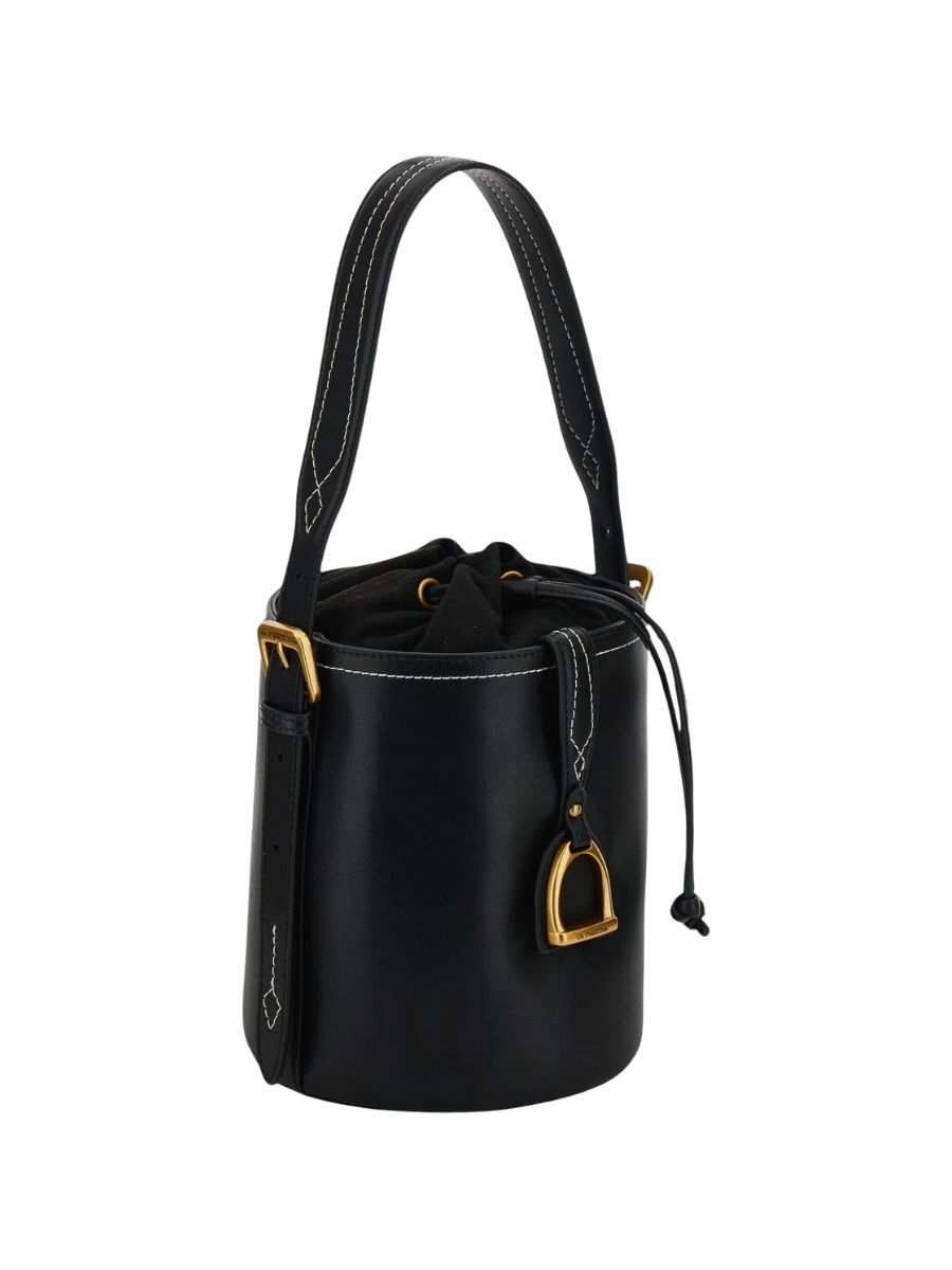 La Martina Small Bucket – Borsa a secchiello in vitello con maxi fibbia - immagine 2