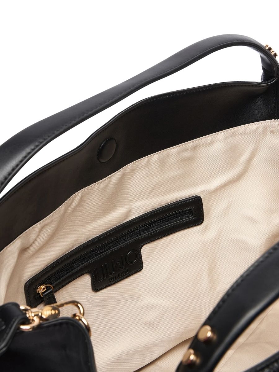 Tote Bag Grande Liu Jo Effetto Cocco Nero - immagine 4