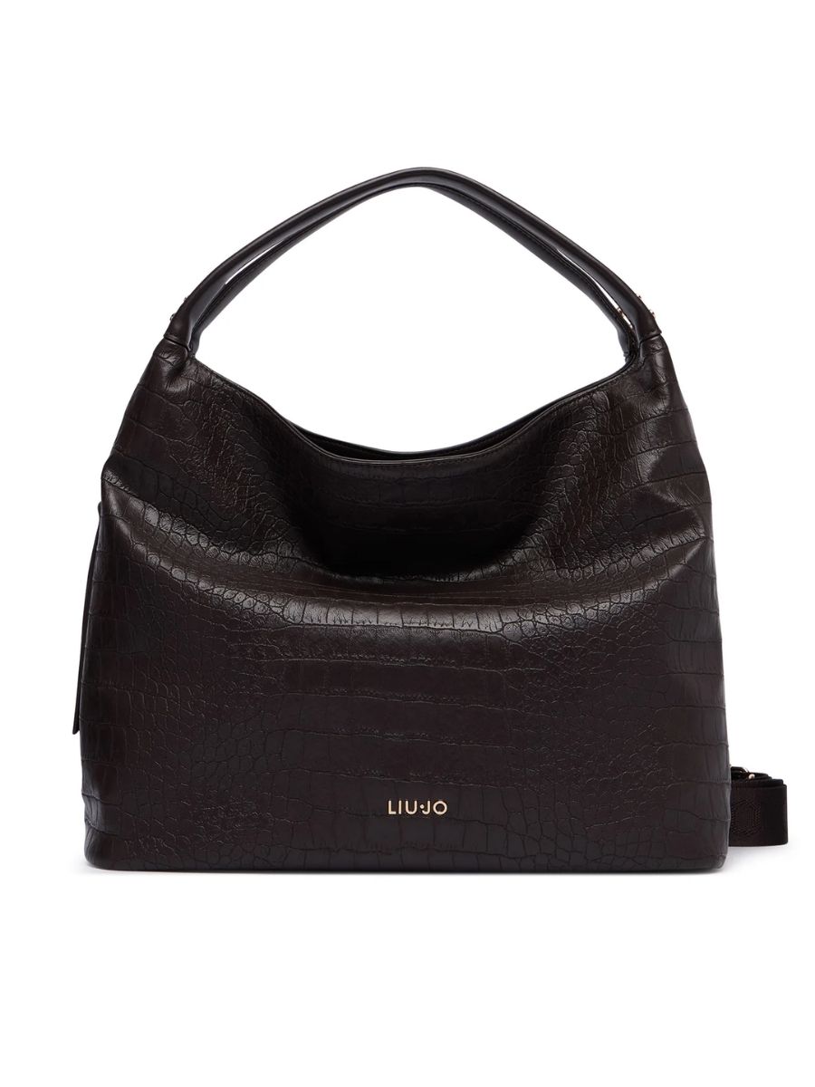 Tote Bag Grande Liu Jo Effetto Cocco Nero