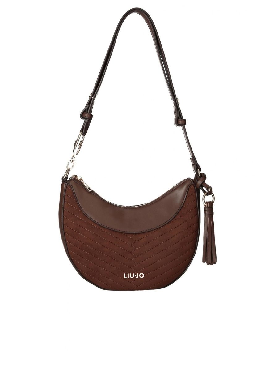 Borsa Hobo Media Liu Jo Tabacco in Camoscio