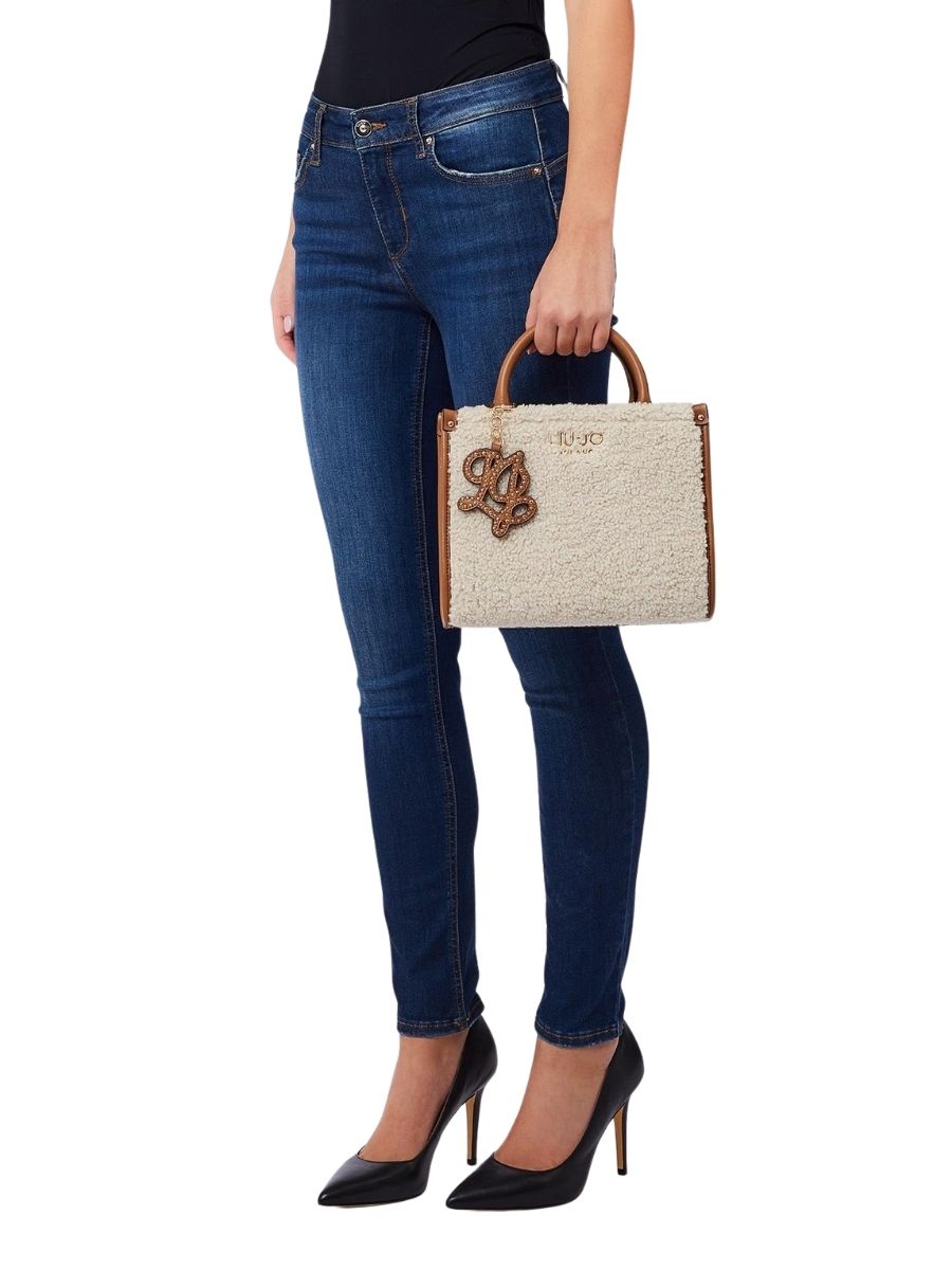 Borsa Piccola Liu Jo Teddy Panna con Charm Strass - immagine 6