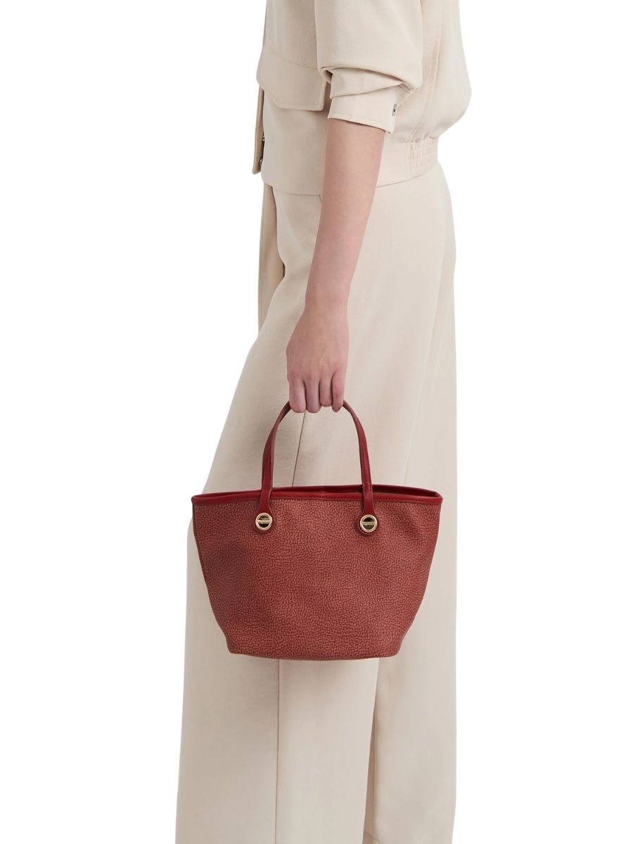 Borsa Shopping Flight Small Borbonese Cremisi - immagine 4